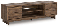 Zadilyn Brown XL TV Stand w/Fireplace Option - Ornate Home