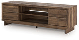 Zadilyn Brown XL TV Stand w/Fireplace Option - Ornate Home