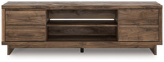 Zadilyn Brown XL TV Stand w/Fireplace Option - Ornate Home