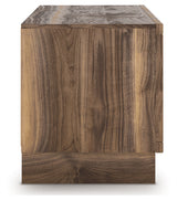 Zadilyn Brown XL TV Stand w/Fireplace Option - Ornate Home