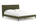 Zadilyn Sage Green California King Upholstered Bed with Roll Slats (Online Special Price) - Ornate Home