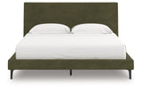 Zadilyn Sage Green California King Upholstered Bed with Roll Slats (Online Special Price) - Ornate Home