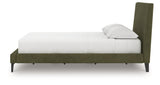 Zadilyn Sage Green California King Upholstered Bed with Roll Slats (Online Special Price) - Ornate Home