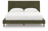 Zadilyn Sage Green California King Upholstered Bed with Roll Slats - Ornate Home