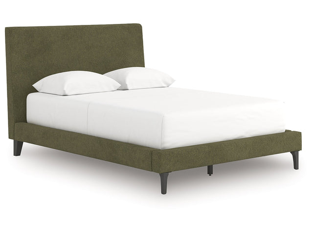 Zadilyn Sage Green Full Upholstered Bed with Roll Slats - Ornate Home