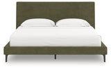Zadilyn Sage Green King Upholstered Bed with Roll Slats (Online Special Price) - Ornate Home