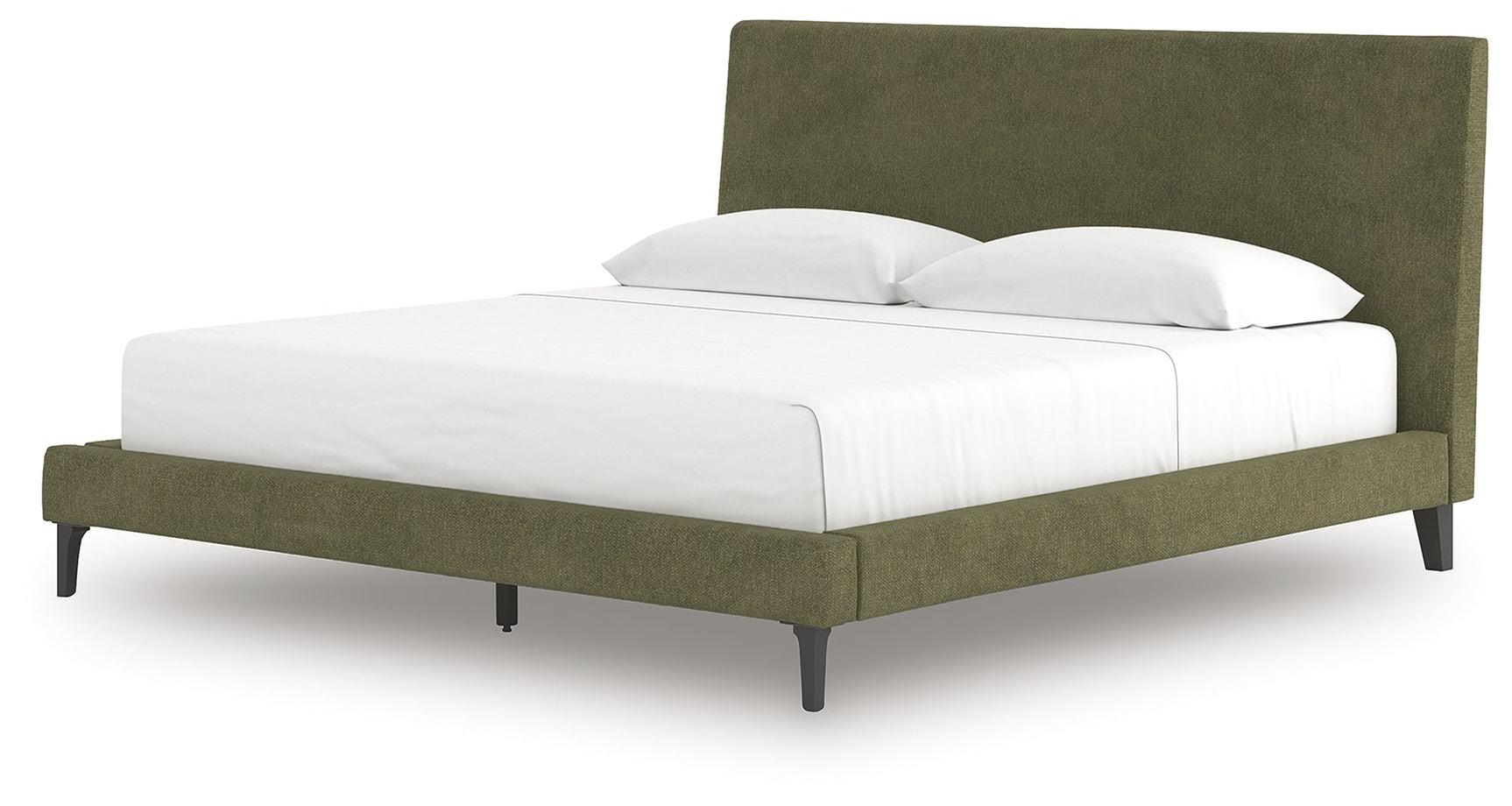 Zadilyn Sage Green King Upholstered Bed with Roll Slats (Online Special Price) - Ornate Home
