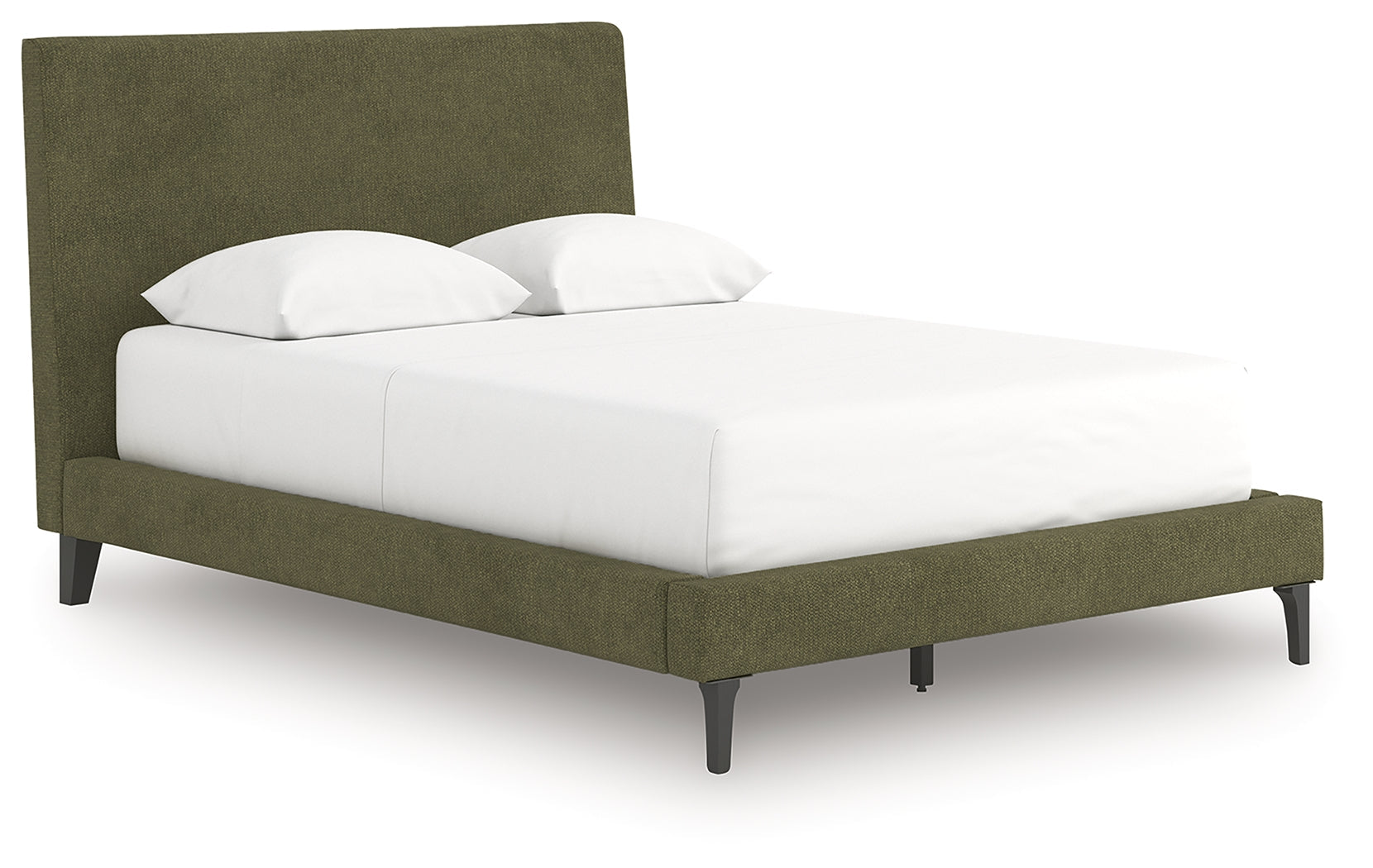 Zadilyn Sage Green Queen Upholstered Bed with Roll Slats (Online Special Price) - Ornate Home