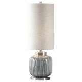 Zahlia Aged Gray Ceramic Lamp - Ornate Home