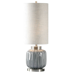 Zahlia Aged Gray Ceramic Lamp - Ornate Home