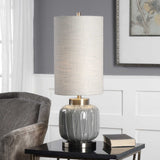 Zahlia Aged Gray Ceramic Lamp - Ornate Home