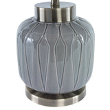 Zahlia Aged Gray Ceramic Lamp - Ornate Home