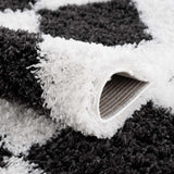 Zahur Black & White Diamond Area Rug - Clearance - Ornate Home