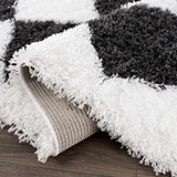 Zahur Black & White Diamond Area Rug - Clearance - Ornate Home
