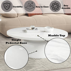 Zaid White Coffee Table - Ornate Home