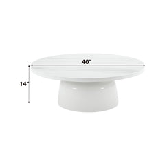 Zaid White Coffee Table - Ornate Home