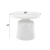 Zaid White End Table - Ornate Home