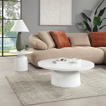Zaid White End Table - Ornate Home