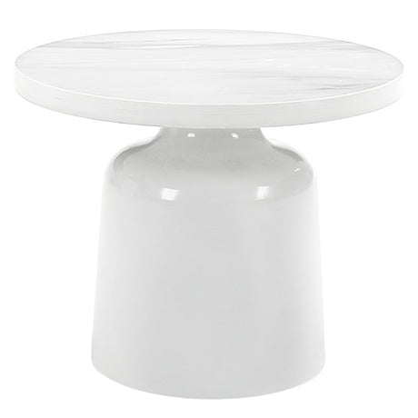 Zaid White End Table - Ornate Home