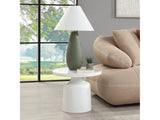 Zaid White End Table - Ornate Home