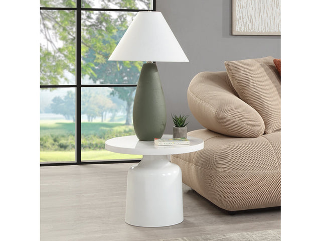 Zaid White End Table - Ornate Home