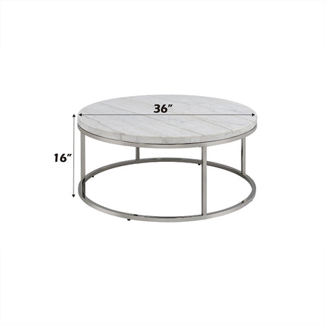 Zaidee Coffee Table W/Marble - Ornate Home