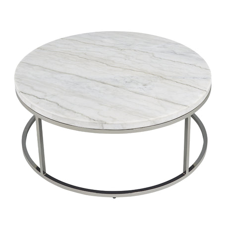 Zaidee Coffee Table W/Marble - Ornate Home