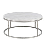Zaidee Coffee Table W/Marble - Ornate Home