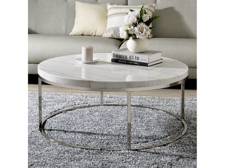Zaidee Coffee Table W/Marble - Ornate Home