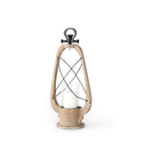 Zain Brown Small Wooden Vintage Inspired Candle Holder Lantern - Ornate Home