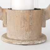 Zain Brown Small Wooden Vintage Inspired Candle Holder Lantern - Ornate Home