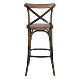 Zaire Antique Copper & Antique Oak Bar Chair (1Pc) - Ornate Home