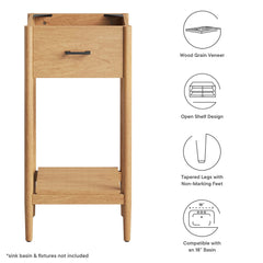 Zaire Natural 18" Bathroom Vanity Cabinet (Sink Basin Not Included) - Ornate Home