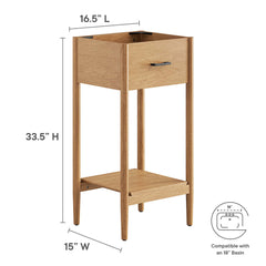 Zaire Natural 18" Bathroom Vanity Cabinet (Sink Basin Not Included) - Ornate Home