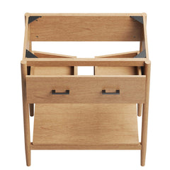 Zaire Natural 30" Bathroom Vanity Cabinet (Sink Basin Not Included) - Ornate Home