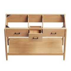 Zaire Natural 48" Double Sink Compatible Bathroom Vanity Cabinet (Sink Basin Not Included) - Ornate Home
