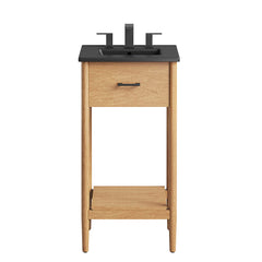 Zaire Natural/Black 18" Bathroom Vanity - Ornate Home