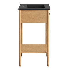 Zaire Natural/Black 24" Bathroom Vanity - Ornate Home
