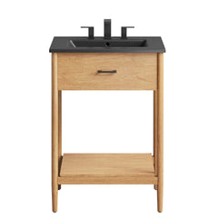 Zaire Natural/Black 24" Bathroom Vanity - Ornate Home