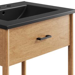 Zaire Natural/Black 24" Bathroom Vanity - Ornate Home