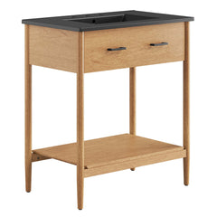 Zaire Natural/Black 30" Bathroom Vanity - Ornate Home