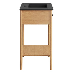 Zaire Natural/Black 30" Bathroom Vanity - Ornate Home