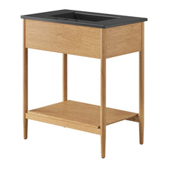 Zaire Natural/Black 30" Bathroom Vanity - Ornate Home