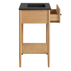 Zaire Natural/Black 30" Bathroom Vanity - Ornate Home