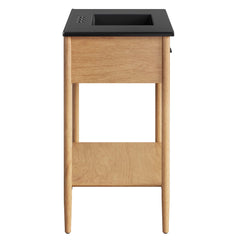 Zaire Natural/Black 36" Bathroom Vanity - Ornate Home