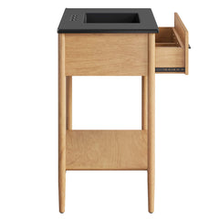 Zaire Natural/Black 36" Bathroom Vanity - Ornate Home