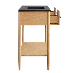 Zaire Natural/Black 48" Single Sink Bathroom Vanity - Ornate Home