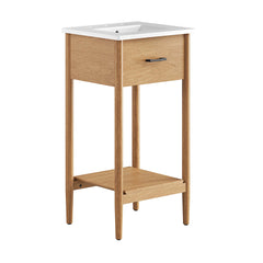 Zaire Natural/White 18" Bathroom Vanity - Ornate Home