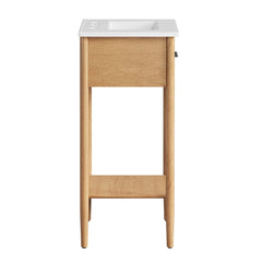 Zaire Natural/White 18" Bathroom Vanity - Ornate Home