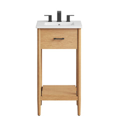 Zaire Natural/White 18" Bathroom Vanity - Ornate Home